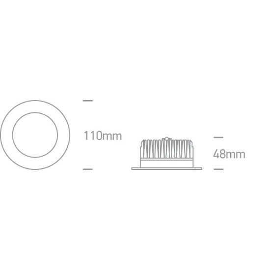 Oprawa podtynkowa WHITE 13W IP54 CCTV 230V 10113B/W/V ONE LIGHT