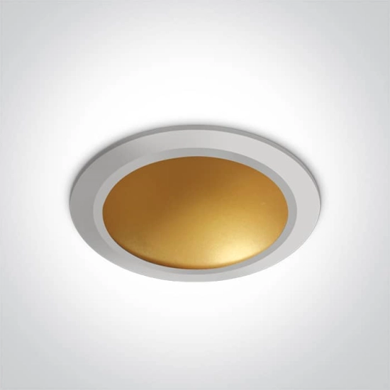 kinkiecik.pl Nata 2 10116FD/W/BS downlight w kolorze biały-mosiądz LED 3000K 16W dark light; zasilacz 300mA w komplecie