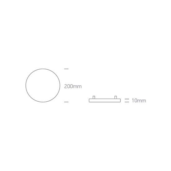 Oprawa podtynkowa Floating Round Panels Range Adjustable Cut Out Hole 10120CE/C ONE LIGHT