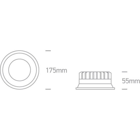 Oprawa podtynkowa BLACK 22W CCTV IP20 230V DARK LIGHT 10122D/B/V ONE LIGHT