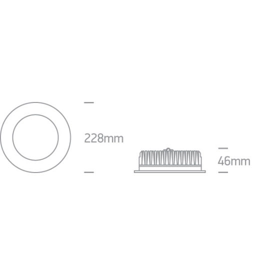 Oprawa podtynkowa WHITE 25W IP54 CCTV 230V 10125B/W/V ONE LIGHT