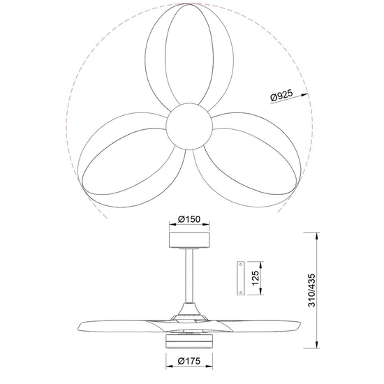 Wentylator sufitowy Mantra Infinity Fan 8701MA - zdjęcie dodatkowe 1