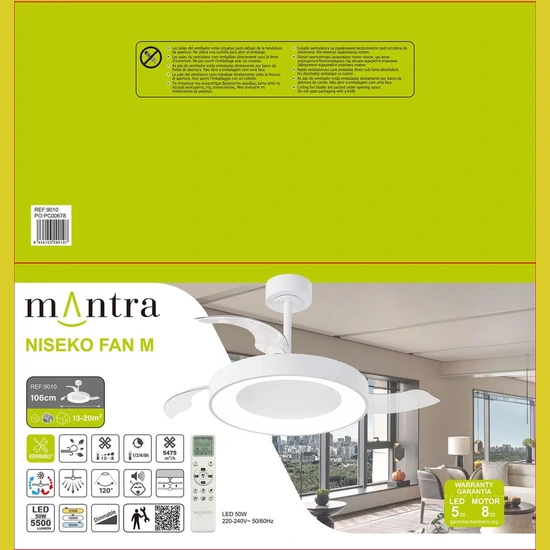 Wentylator sufitowy Mantra Niseko Fan M 9010MA - zdjęcie dodatkowe 8