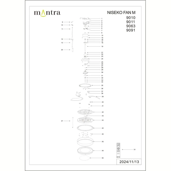 Wentylator sufitowy Mantra Niseko Fan M 9063MA - zdjęcie dodatkowe 5