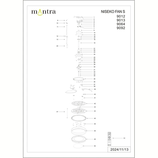 Wentylator sufitowy Mantra Niseko Fan S 9092MA - zdjęcie dodatkowe 5