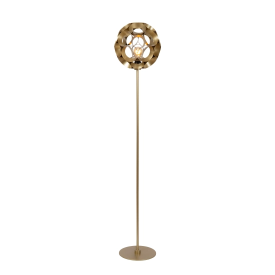 HANNELORE Lampa podłogowa Ø 30 cm 1xE27 złoty mat / mosiądz 10723/01/02 Lucide - zdjęcie produktu