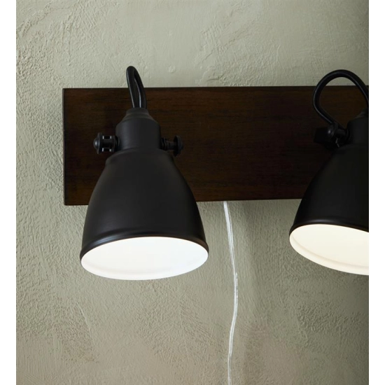 kinkiecik.pl Kinkiet NATIVE Wall 2L Brown/Black 108213 Markslojd