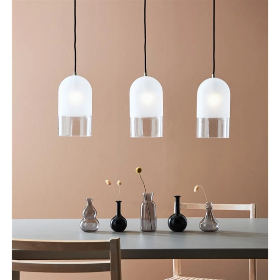kinkiecik.pl Lampa wisząca COPE Pendant 3L Frosted/Clear/Black 108226 Markslojd