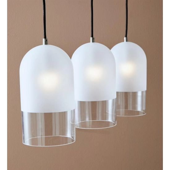 kinkiecik.pl Lampa wisząca COPE Pendant 3L Frosted/Clear/Black 108226 Markslojd