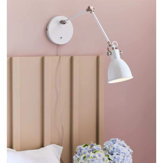 kinkiecik.pl Kinkiet HOUSE Wall 1L White/Steel 108249 Markslojd