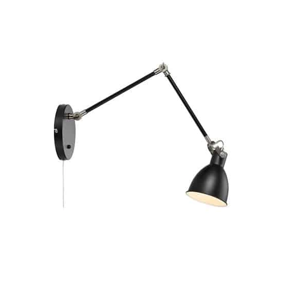 kinkiecik.pl Kinkiet HOUSE Wall 1L Black/Steel 108250 Markslojd