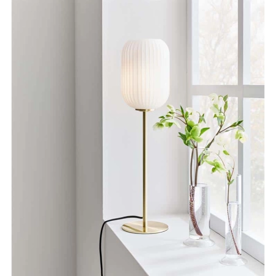 kinkiecik.pl Lampa stołowa CAVA Table 1L Brushed Brass/White 108251 Markslojd