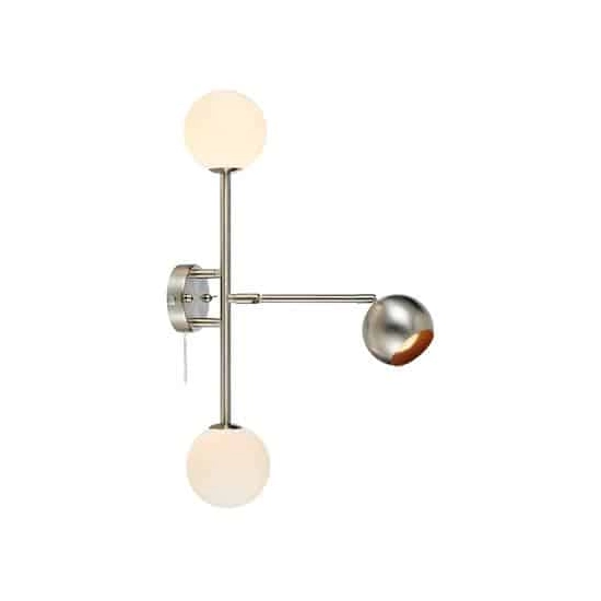 kinkiecik.pl Kinkiet BESIDE Wall 3L Steel/White 108256 Markslojd