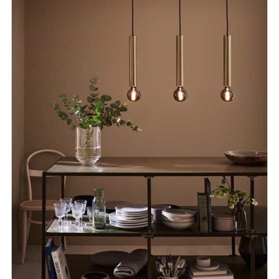 kinkiecik.pl Lampa wisząca SENCILLO Pendant 3L Brass 108261 Markslojd
