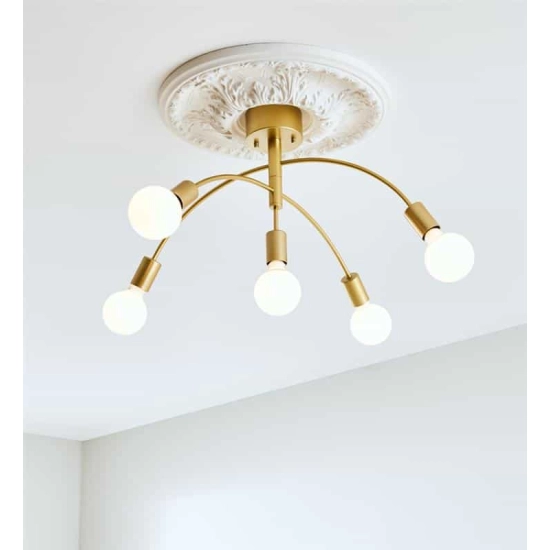 kinkiecik.pl Plafon CYGNUS Ceiling 5L Painted Gold 108285 Markslojd