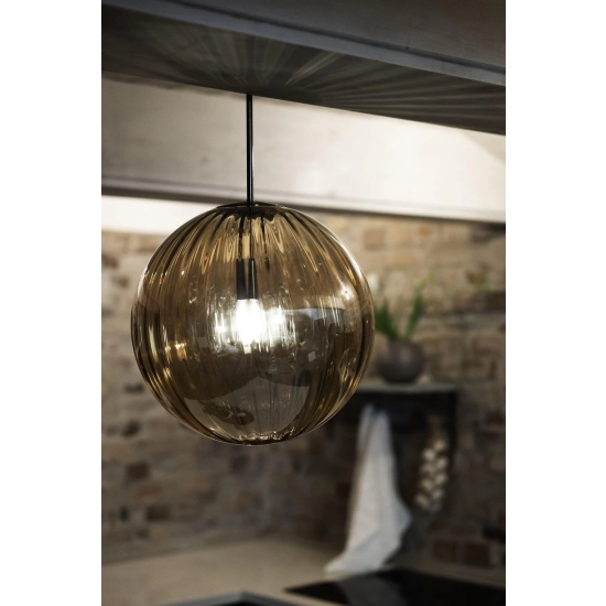 FENGARI Lampa wisząca Antique Brass/Amber 108763 Markslojd
