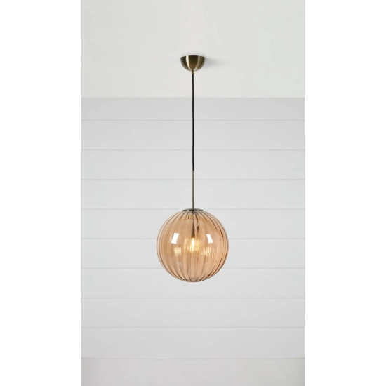 FENGARI Lampa wisząca Antique Brass/Amber 108763 Markslojd