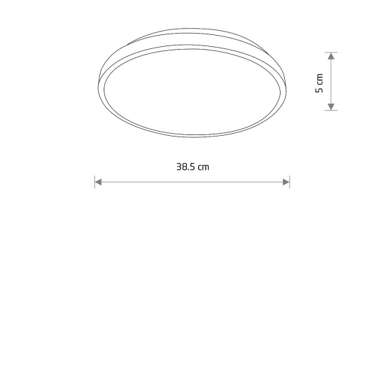Plafon AGNES ROUND LED PRO 22W 3000K 10971 IP44 38,5cm Nowodvorski - zdjęcie dodatkowe 5