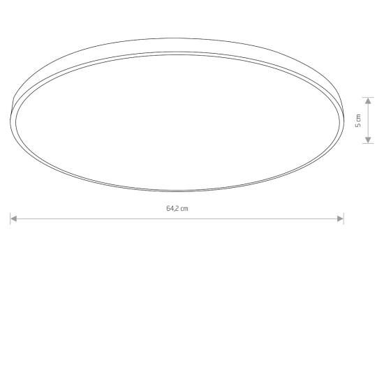 Plafon AGNES ROUND LED PRO 64W 3000K IP44 10981 Nowodvorski - zdjęcie dodatkowe 5