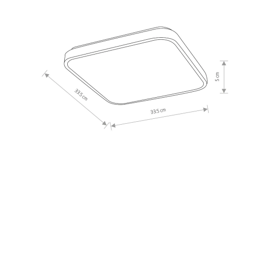 Plafon AGNES SQUARE LED PRO 16W, 3000K 10983 Nowodvorski - zdjęcie dodatkowe 5