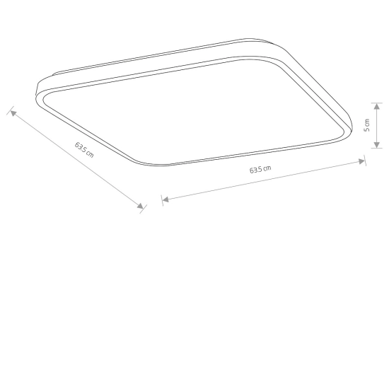 Plafon AGNES SQUARE LED PRO 64W, 3000K 10993 Nowodvorski - zdjęcie dodatkowe 5