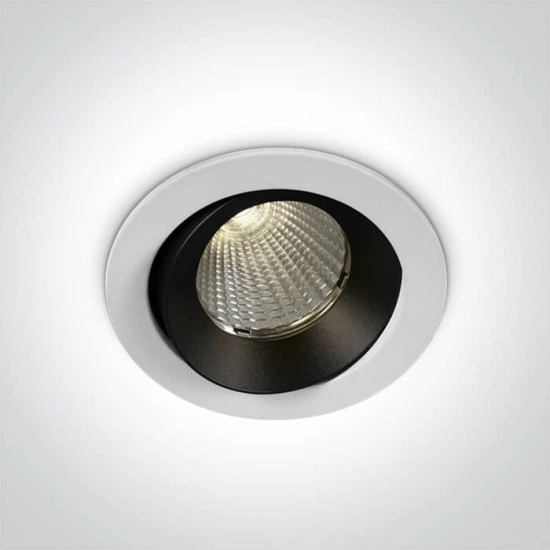 kinkiecik.pl Wpust Kaman 11112P/W/W biały regulowany wpust COB LED 12W 3000K IP65 dark light; wymagany zasilacz 700mA ON