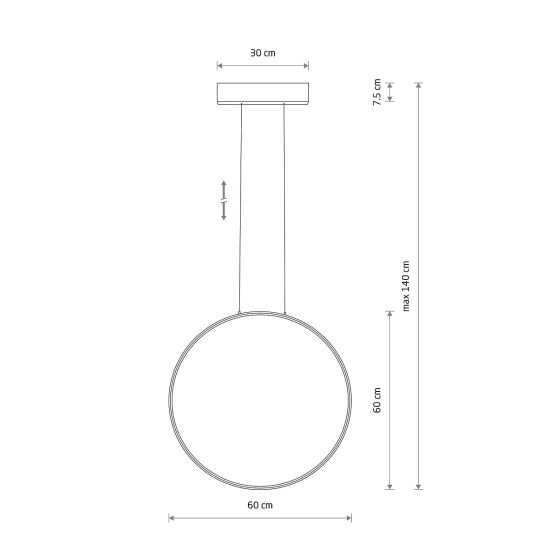 Lampa wisząca CIRCOLO LED M 3000K 11605 Nowodvorski - zdjęcie dodatkowe 6