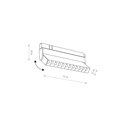 Oprawa liniowa FOCUS OUT LED 9W 4000K do 1-obwodowych szynoprzewodów niskonapięciowych LVM 11635 Nowodvorski - zdjęcie dodatkowe 6