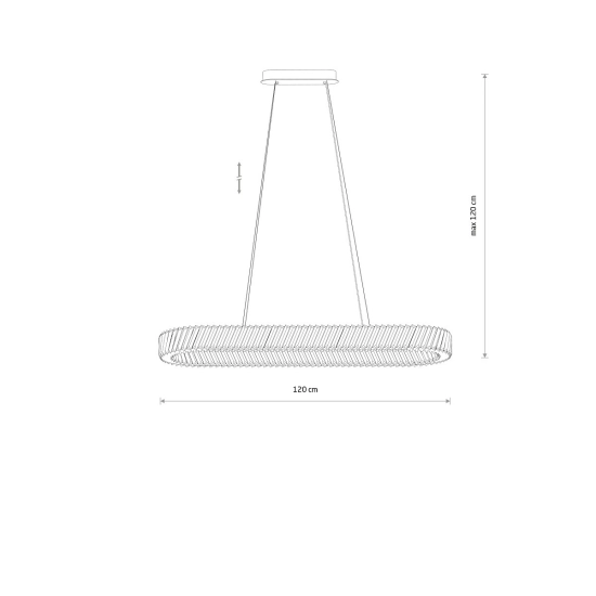 Lampa wisząca LUXORA OVAL LED 40W 11707 Nowodvorski - zdjęcie dodatkowe 2