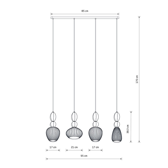 Lampa wisząca CORALS IV 11976 Nowodvorski - zdjęcie dodatkowe 5
