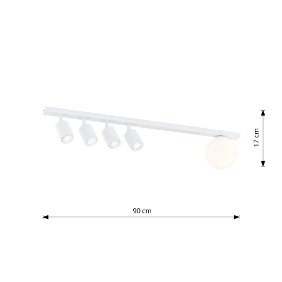 Lampa sufitowa BASTER 5 WHITE 1315/5 EMIBIG Lighting
