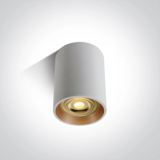 WHITE GU10 10W BRASS REFLECTOR DARK LIGHT 12105AL/W/BS ONE LIGHT