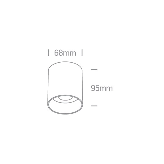 WHITE WHITE REFLECTOR GU10 10W DARK LIGHT ROUND 12105N/W/W ONE LIGHT