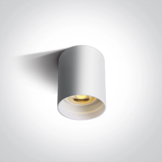 WHITE WHITE REFLECTOR GU10 10W DARK LIGHT ROUND 12105N/W/W ONE LIGHT