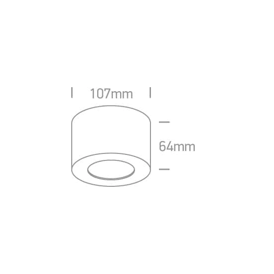 kinkiecik.pl Oltu 12108FD/B/BS czarny cylinder sufitowy LED 8W 3000K 230V dark light; w komplecie nieściemnialny zasilacz LED ONE LIGHT