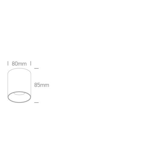 BLACK 10W WW IP20 230V 12110R/B/W ONE LIGHT