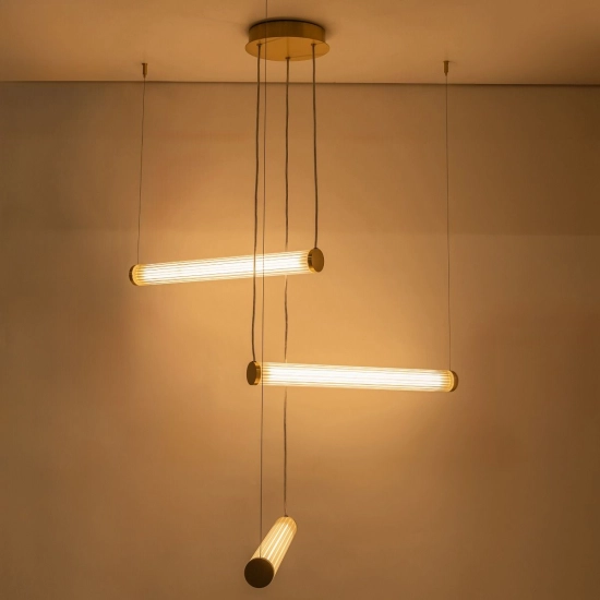 COMO 1234 LAMPA WISZĄCA z pilotem MOSIĄDZ Paul Neuhaus