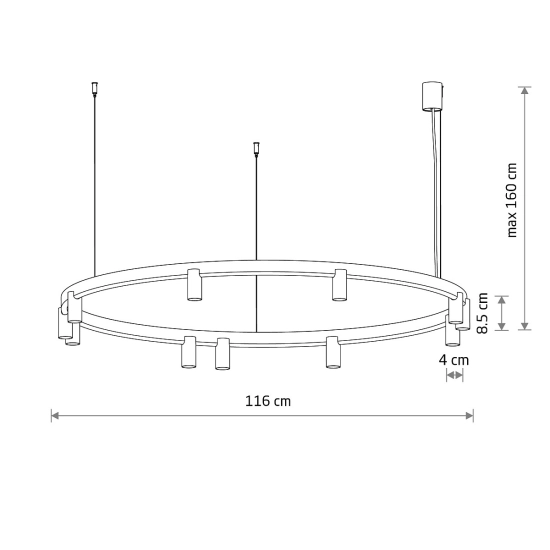 Lampa wisząca FOURTY ROUND LED XI 12420 Nowodvorski - zdjęcie dodatkowe 7
