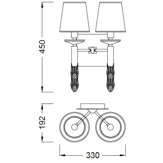 Lampa ścienna Mantra Tiffany Chrome 3863MA - zdjęcie dodatkowe 1