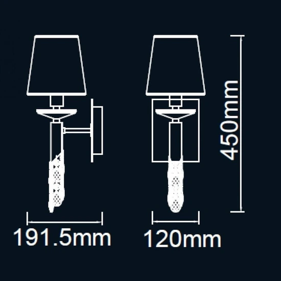 Lampa ścienna Mantra Tiffany Chrome 3864MA - zdjęcie dodatkowe 1