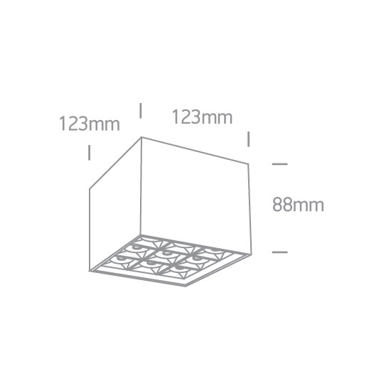 Mirror Square Boxes 12906B/W/W ONE LIGHT