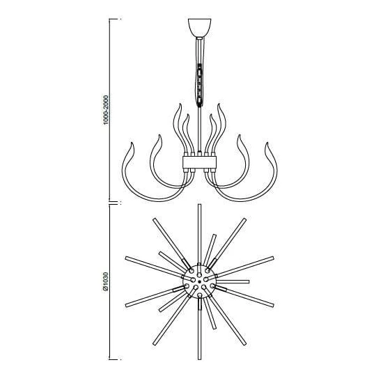 Lampa wisząca Mantra Versailles 5560MA - zdjęcie dodatkowe 2