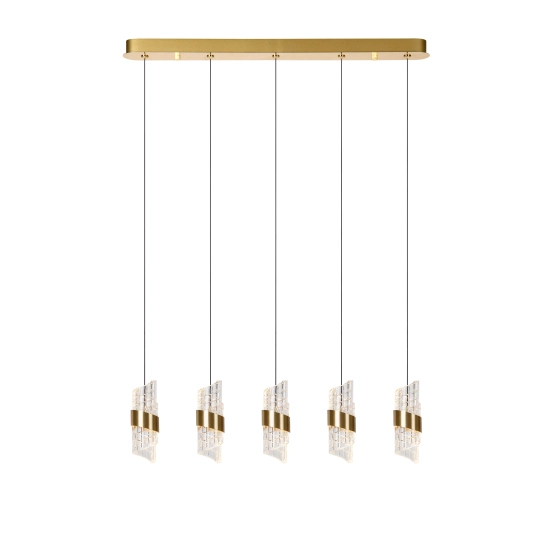 KLIGANDE Lampa wisząca LED Dim. 5x7,8W 2700K złoty mat / mosiądz 13496/35/02 Lucide - zdjęcie produktu