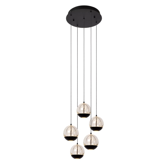 SENTUBAL Lampa wisząca Ø 35 cm LED Dim. 5x5,2W 2700K czarny 13498/24/30 Lucide - zdjęcie produktu