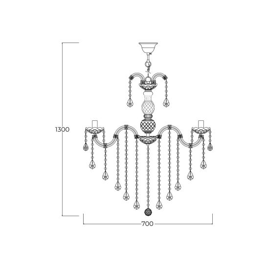 Lampa wisząca CHATEAU 14004/8-GLD ZUMA LINE