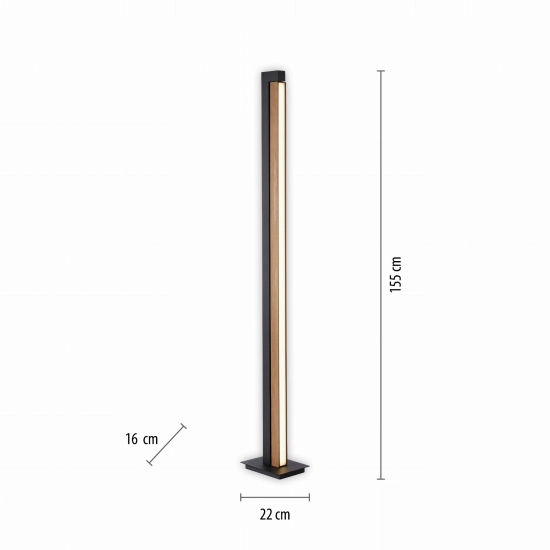 Lampa podłogowa Pure-lines Drewno/antracyt 451-79 Paul Neuhaus - zdjęcie dodatkowe 4