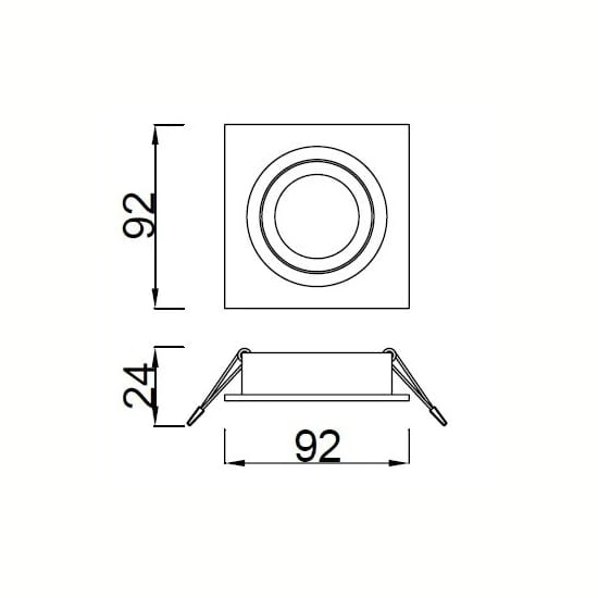 Lampa wpuszczana Mantra Basic GU10 C0002MA - zdjęcie dodatkowe 1