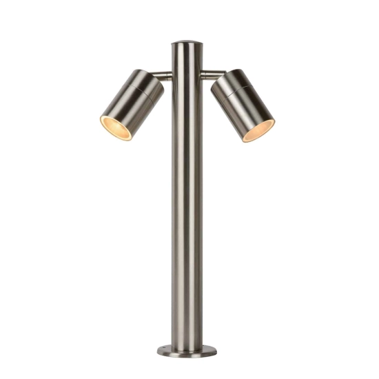 Lampa stojąca ARNE Ø 6,3 cm LED GU10 2x5W 2700K IP44 Satin Chrome 14867/10/12 Lucide - zdjęcie produktu