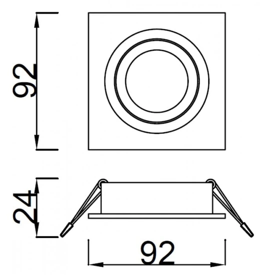 Lampa wpuszczana Mantra Basic GU10 C0006MA - zdjęcie dodatkowe 1