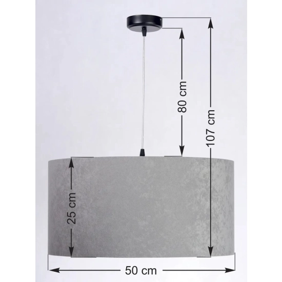 Klasyczna lampa wisząca Kamelia Szara 010-014-50cm MacoDesign ---------wysyłka 24H -----